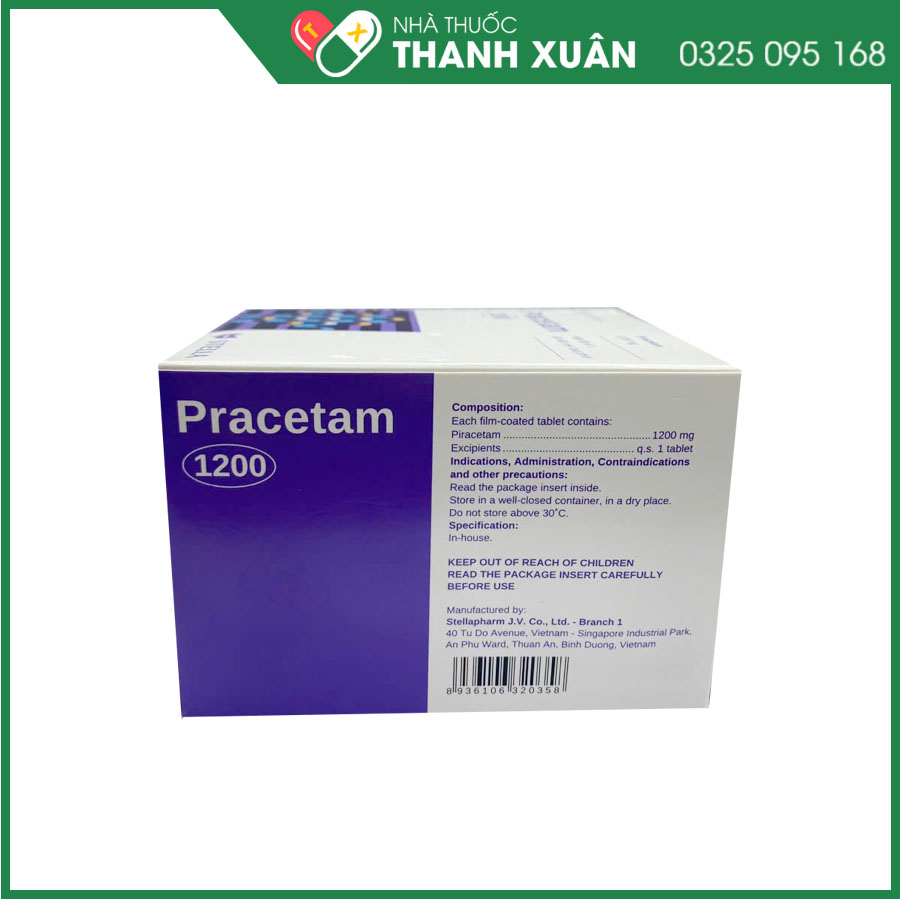 Pracetam 1200 Stella điều trị triệu chứng sa sút trí tuệ và rối loạn chức năng tuần hoàn não